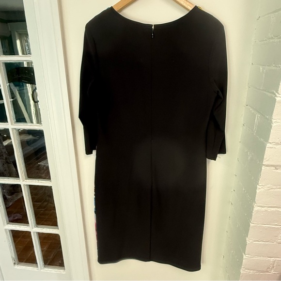 Joseph Ribkoff Black Dress with Pink and Blue Accents - Picture 8 of 10